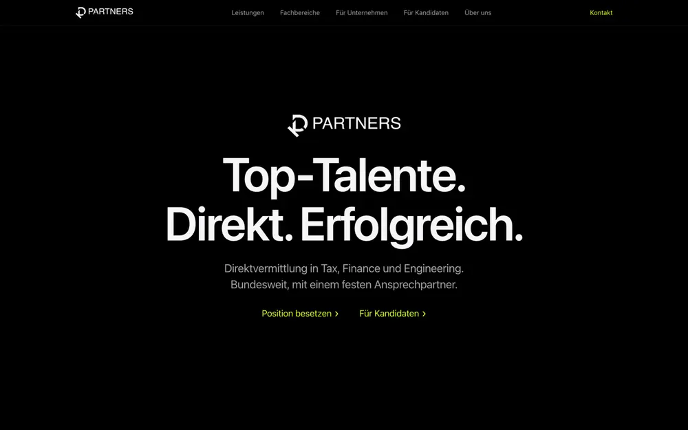 Website von DK Partners