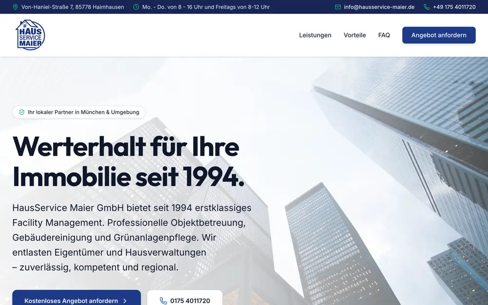 Website von HausService Maier