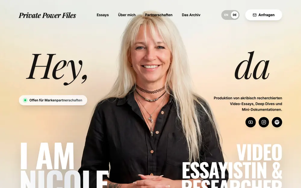 Website von Private Power Files